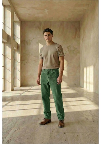 Little Cup Jeans Co Erkek Baggy Fit Rahat Kalıp Kadife Haki Pantolon Little Cup Jeans Co Erkek Baggy Fit Rahat Kalıp Kadife Haki Pantolon