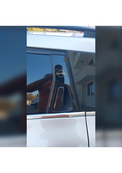 Renault Clio4 Station SportTourer Kapı Direk Maun Kaplama ,Dış Cam Çıta Kaplama (Parlak Siyah)