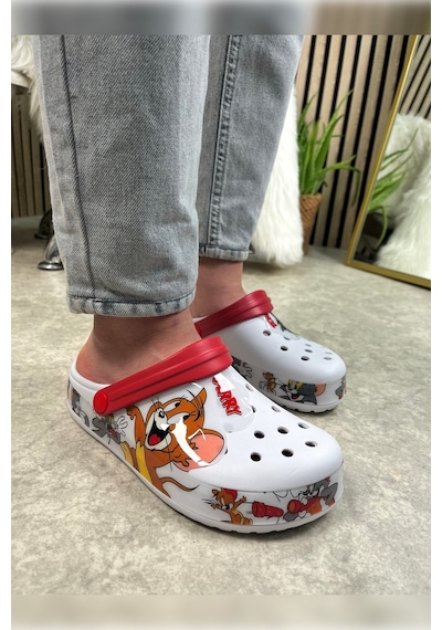 Günlük Anne Kız Terlik Sabo Hemşire Doktor Aşçı Sandalet Desenli Taban Crocs Crf-8246 Tomvejerry Günlük Anne Kız Terlik Sabo Hemşire Doktor Aşçı Sandalet Desenli Taban Crocs Crf-8246 Tomvejerry