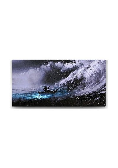 Hırçın Denizde Sihirli Tekne Tablosu - 160x80cm