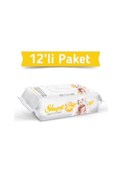 Sensitive Islak Havlu Mendil 90'li 12 Adet 1080 Yaprak 10'lu Set