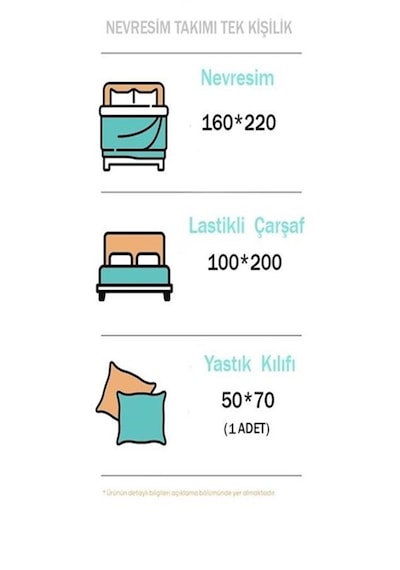 More Home Tek Kişilik Yorgan Kılıfı Nevresim Krem