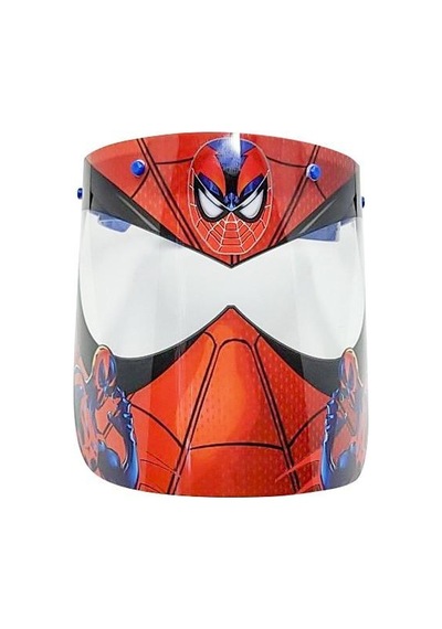 Spiderman Erkek Çocuk Oynar Başlıklı Yüz Koruyucu Siperlik Koruma Çok Renkli
