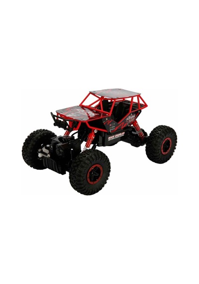 Rock Crawler 1:16 Ölçek 4x4 Uzaktan Kumandalı Buggy Jeep 27 Mhz Kumanda Kontrollü Oyuncak Jeep Kırmızı