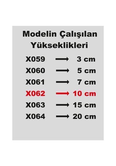 Stencil Harf Boyama Şablonu X062 Harf Yüksekliği 10 Cm