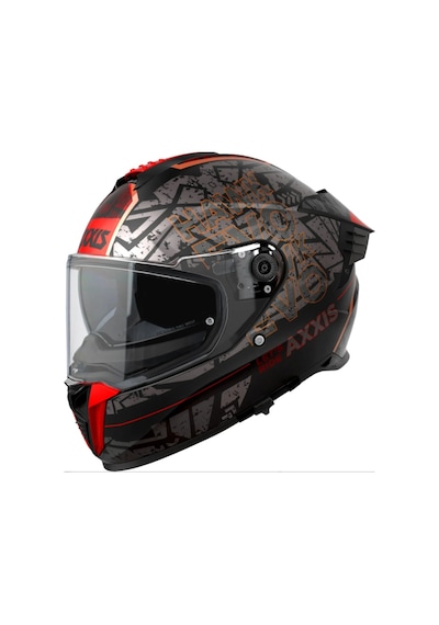 Axxis Hawk Lets Rıde B5 Full Face Güneş Vizörlü Motosiklet Kaskı Kahverengi
