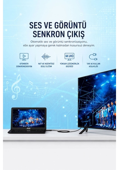Displayport Dp Erkek - Hdmı Dişi Dönüştürücü Adaptör, 4k 60hz Ultra Hd Görüntü Ve Ses Aktarım Çevirici, Bilgisayar Monitör Tv Projektör Uyumlu, Altın Kaplama S271
