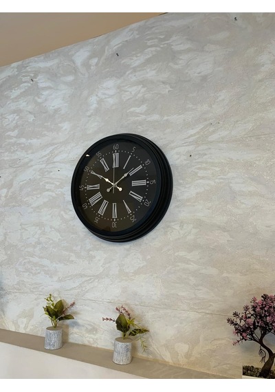 Black Noble 40 Cm Metal Modern Duvar Saati Diğer