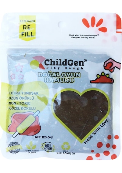 Childgen 125 G Kartuş Oyun Hamuru Kahverengi