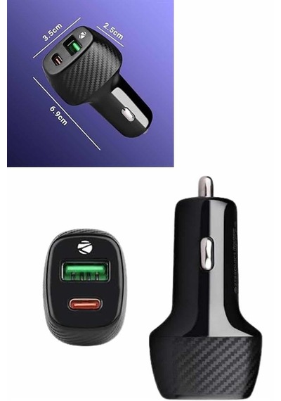 Tek 38w Usb Type-c Girişli Oto Çakmaklık Araç İçi Hızlı Şarj Çakmaklık Şarj Aleti Najmaddin