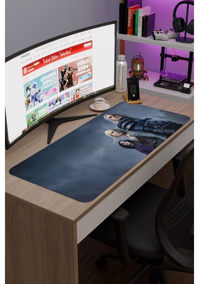 The Witcher 2 V5 90x40 Xxl Gaming Kauçuk Kaymaz Taban Mouse Pad Fare Altlığı