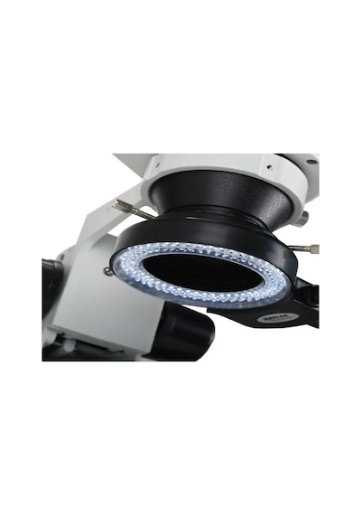 144 Led Stereo Mikroskop Halka Işık - Dimmerli Parlaklık Ayarlı Ring Light Aydınlatma Siyah