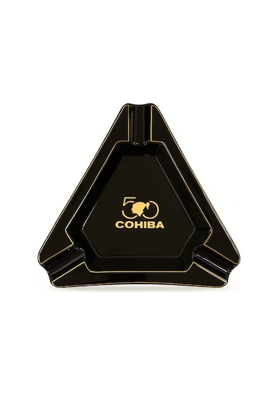 Cohiba 50. Yıl Siyah Porselen Üçlü Puro Küllüğü - Tr8866