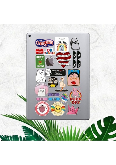 Mental Art Sanat Temalı Laptop Notebook Macbook Kitap Defter Ajanda Tablet Sticker Seti Diğer