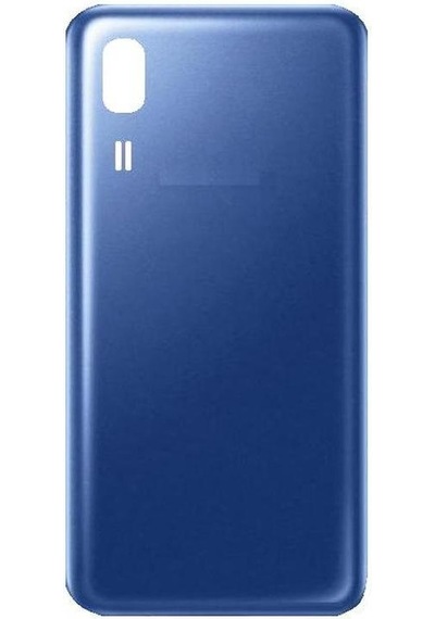 Samsung Galaxy Uyumlu M30 Logolu Kasa Kapak - Yan Tuşlar Dahil - Mavi Mavi