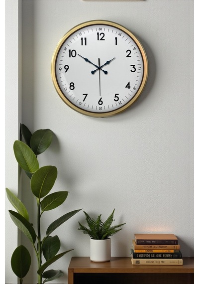 52 Cm Eskitme Metal Dekoratif Duvar Saati