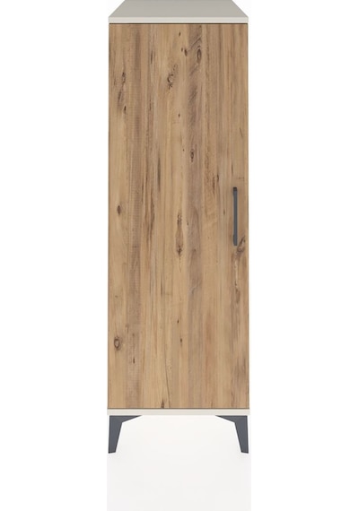 Kronos Dolap 2 Raflı Tek Çekmeceli Tek Kapaklı 44x59x134 Antrasit-çam Aytası