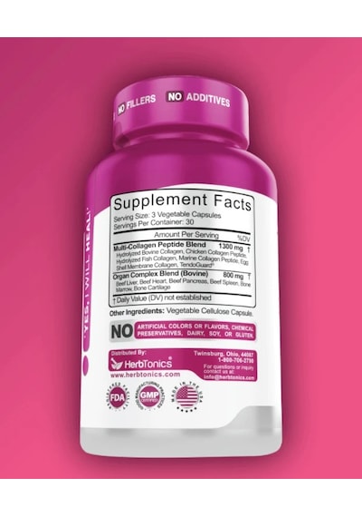 Multi Complex 90 Kapsül +organ Complex Types I, Iı, Iıı, V, And X & 100% Grass-fed Beef Peptide Blend.