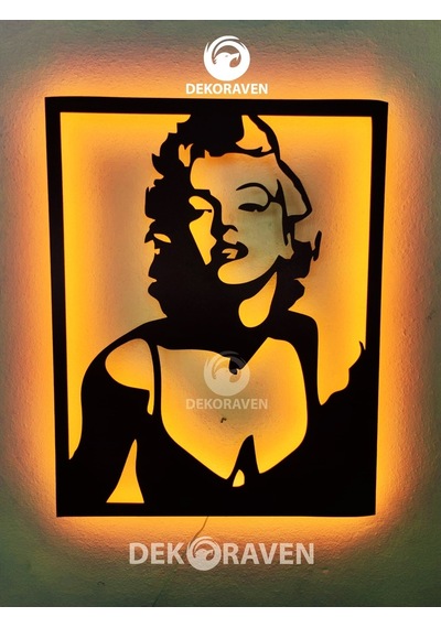 Marilyn Monroe Led Işıklı Ahşap Tablo (523524667)