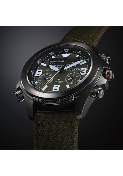 Citizen Eco-drive Promster Land Jv1005-02w Erkek Kol Saati Yeşil