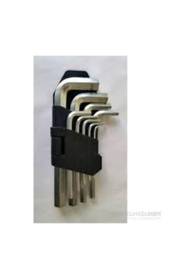 Tr Feyza Yapı Alyan Seti Mini Alyan Anahtarı Takımı 9 Parça Set Çelik 9'lu Birer Adet 2mm-2,5mm-3mm-3,5mm-4mm-5mm-6