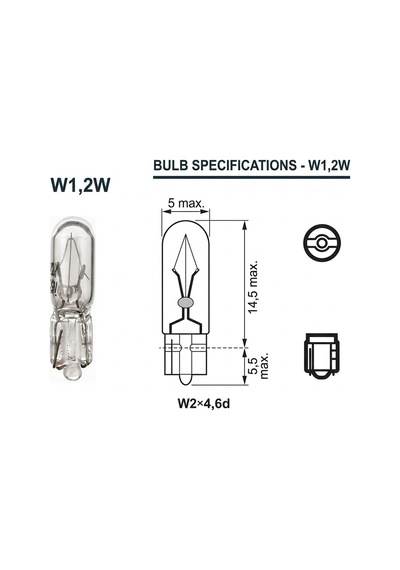 Trifa T5 Dipsiz Gösterge Ampulü 12v 1.2w 1 Adet