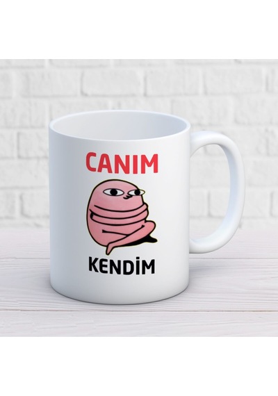 Canım Kendim Iki Tarafı Baskılı Kupa Bardak Çok Renkli