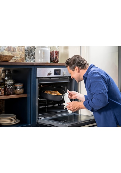 Tefal H9129943 Düz Tava, 30 Cm, Jamie Oliver, Sert Eloksal, Alüminyum, 5,4 Litre, Siyah