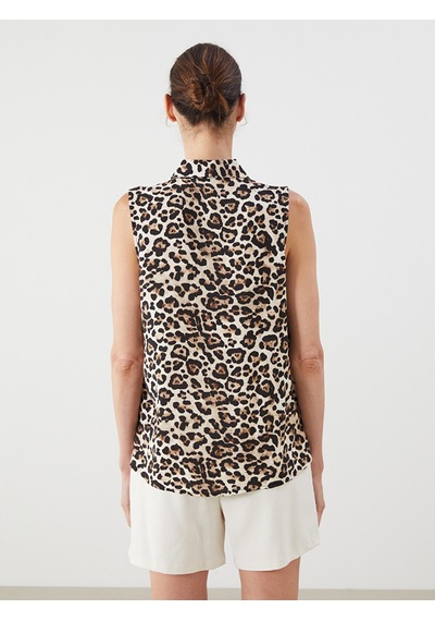 Lcwaıkıkı Classic Kahverengi Leopar Desenli Kadın Gömlek