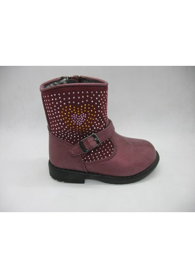 Pink Step 5219 Rozy Taşlı Kız Çocuk Bot Bordo