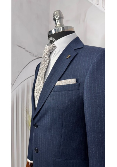 Dupont Classics Dupont Slim Fit 6 Drop Mono Yaka Çift Yırtmaç Viskon 2 Li Takım Elbise Lacivert Dupont Classics Dupont Slim Fit 6 Drop Mono Yaka Çift Yırtmaç Viskon 2 Li Takım Elbise Lacivert