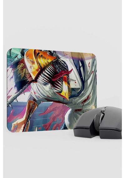 Chainsaw Man Anime V2 - 22x18 Gaming Kauçuk Kaymaz Taban Mouse Pad Fare Altlığı