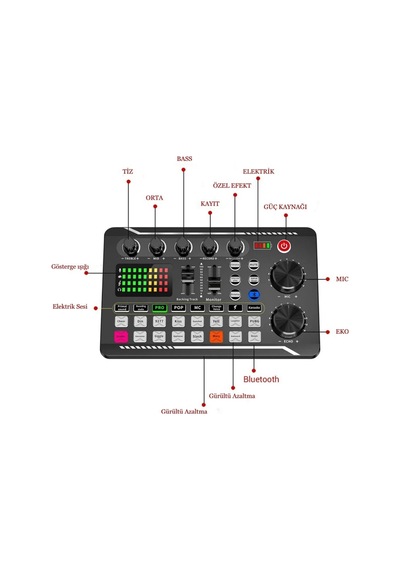 Profesyonel Podcast Mikrofon Ve Ses Katı Seti Stüdyo Yayıncı Condenser Tiktok Youtube Dj Ekipmanı - 844502036