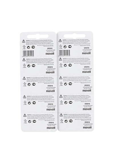 Maxell 10 Adet Cr2016 Pil Lityum Düğme Pil 3v Pil 2 X 5'li Paket Düğme Pil
