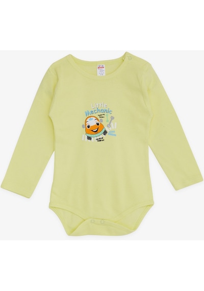 Breeze Erkek Bebek Çıtçıtlı Body Küçüktamirci 9 Ay-3 Yaş, Fıstık Yeşili Fıstık Yeşili