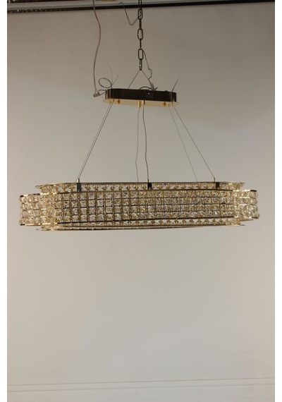 Kristal Taşlı Masaüstü Led Avize 3 Renk Işıklı Modern Aydınlatma Gold