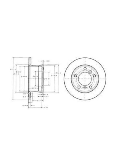 DELPHI BG3237 FREN DİSKİ ARKA LT28-35 96-06 LT28-46 96-06 / SPRIN