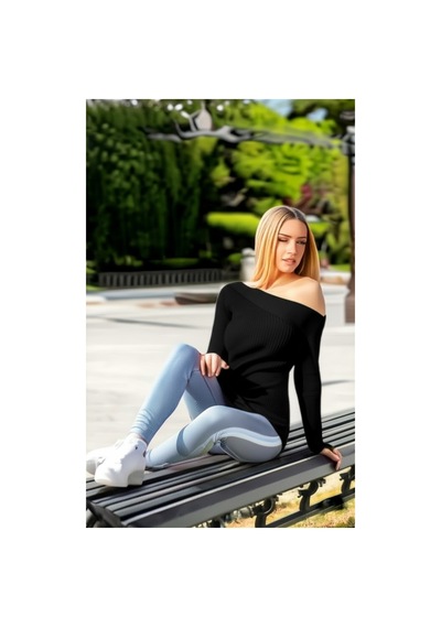 Flex Fashıon Yeni Sezon Omuz Detaylı Asimetrik Trend Triko Badi Siyah - 655777846 Siyah - 655777846 Siyah