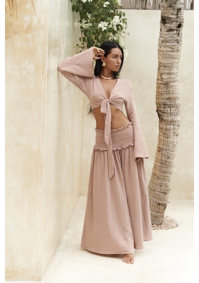 Mai Collection Mai Studios Co. Marshanda Somon Crop Etek Takım Somon