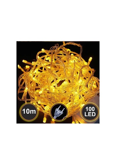 10 Metre Gün Işığı 100 Ledli Fişli 8 Fonksiyonlu Yılbaşı Ağacı Işığı Organizasyon Led Işık Gün Işığı
