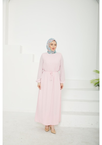 Armine Trend Kolları Lastikli Astarlı Elbise-rose 25yt927 Rose Armine Trend Kolları Lastikli Astarlı Elbise-rose 25yt927 Rose
