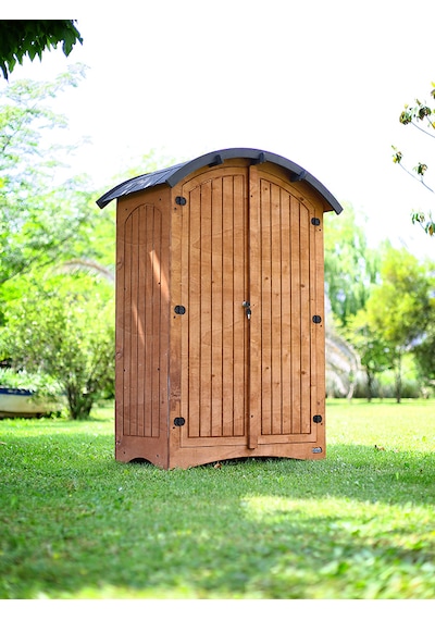 Mandu Ahşap Bahçe Depolama Dolabı (Radius Çatılı) 790 L