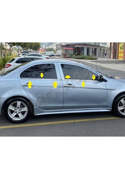 Woc Chrome Mitsubishi Lancer Krom Cam Çıtası 2008 Sonrası 4 Parça