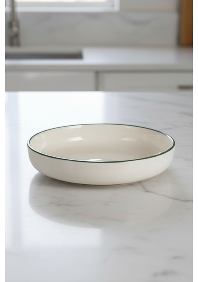 6'lı Toledo Kase 17cm Rim Yeşil Rinart Krem