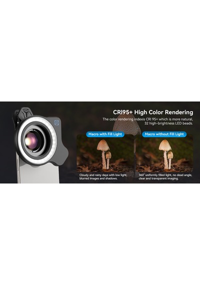 Apexel Hb100ufl 75mm Ultra Macro Lens With Fill Lıght
