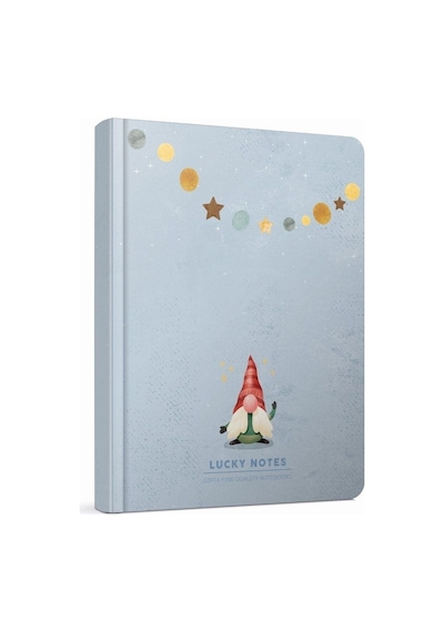 Yılbaşı Konsept Hediyelik - Sert Kapaklı A5 Defter+ Yılbaşı Noel Baba Dekoratif Süs Mavi