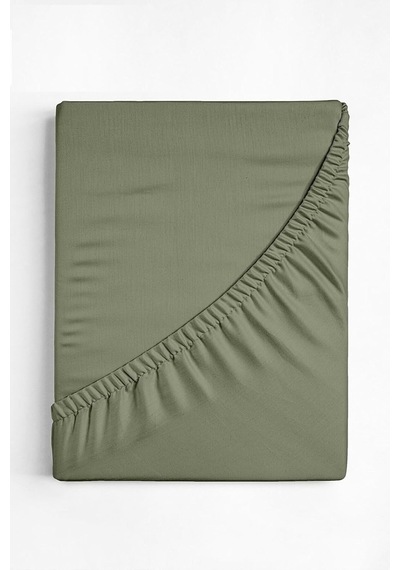 Ezgi Organik%100 Pamuk Lastikli Bebek Çarşafı Geniş Ölçü Aralığı Haki 60x120 Cm, Bebekcrsf