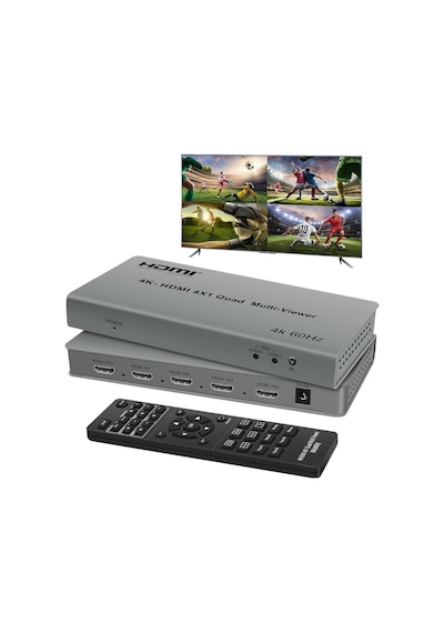 Novacom Nvc-hdsw4-q 4k Hdmı 4x1 Quad Multi-viewer 4giriş 1çıkış