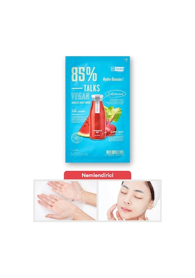 Missha Talks Vegan Squeeze Sheet MaskKarşıtı Nemlendirici Vegan Yaprak Maske - Hydro Booster