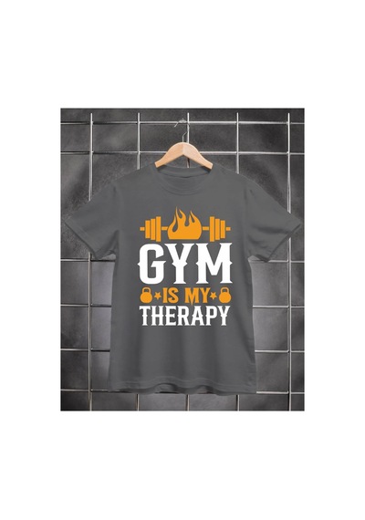 Segungear Gymtherapy Erkek Regular Fit Baskılı Spor Tişört Gri - 933732727 Gri